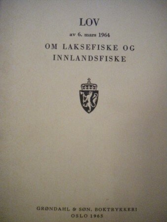 Lov av 6.mars 1964 om laksefiske og innlandsfiske.