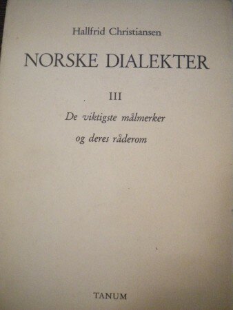 Norske dialekter (Hallfrid Christiansen)